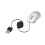 3X  USB Wired Mouse Retractable Cable Tiny Small Mouse 1600 DPI Optical Compact Travel Mice (Silver) 2