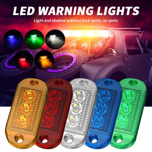 LED sidemarkeringslampe rød hvit 12V 24V 2