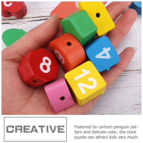 Wooden Clock Teaching Puzzle for Kids Ages 3-5 1