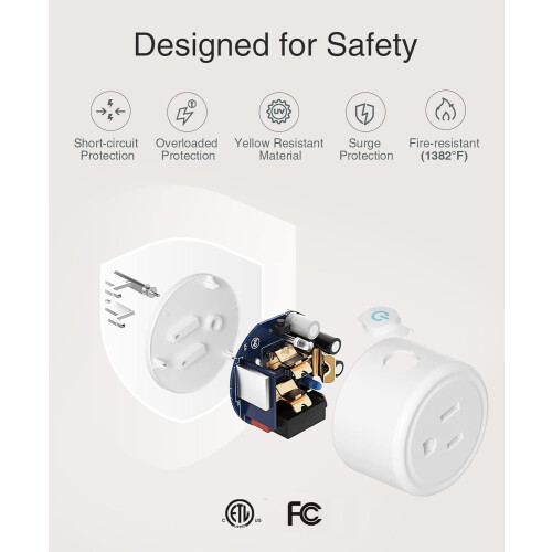 WiFi Smart Plug Kompatibel med Alexa og Google Home4Pack 1