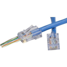 Modular Plug 8P8C EZ-RJ45 Cat6 Solid Round 10 pcs