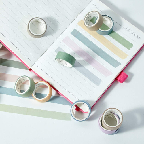 Colored Masking Tape 0.59" x 3M 12 Rolls 2