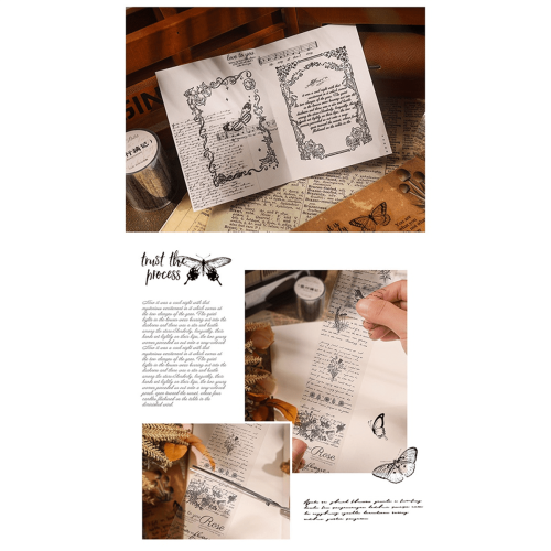 Retro English Alphabet Decorative Tape1Roll 2