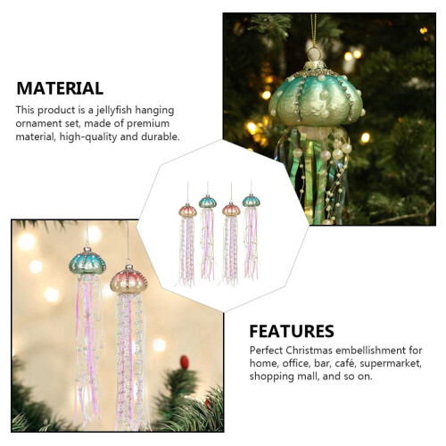 Glass Beach Nautical Christmas Ornaments 4pcs 2