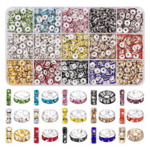 Spacer Beads 8mm Rondelle 900 Pcs 15 Colors