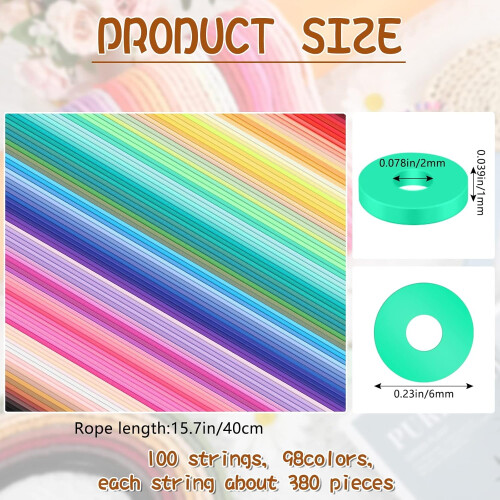 Polymer Clay Disk Beads 6mm 38000 Pcs Assorted Colors 1