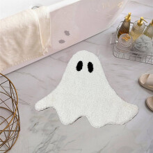 Halloween area rug white bath mat small gothic decoration