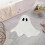 Halloween area rug white bath mat small gothic decoration 1