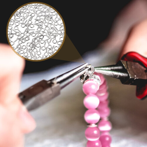 Jewelry Head Eye Pins 0.39 x 0.18 Inch 500 Pcs 2