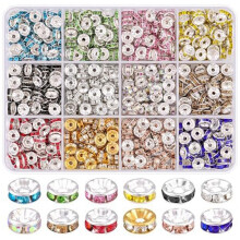 8mm Spacer Beads for Crafting 720 Pcs 12 Colors