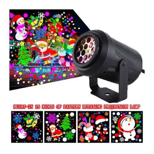 LED Snowflake Projector Light White Waterproof 1 Pack 2