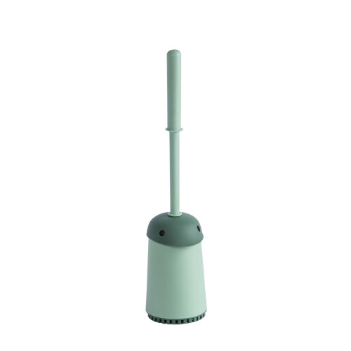 Silikon-Toilettenbürsten-Set mit langem Griff und Halterung 1
