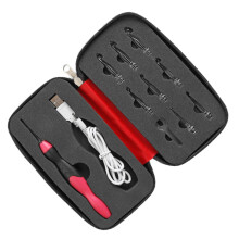 USB LED Crochet Hooks Set 9-Piece Red