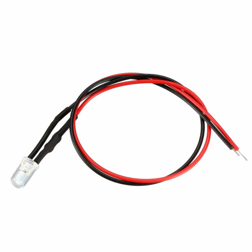 Μπλε λάμπα LED προ-καλωδιωμένη 5-12V 5 χιλ. στρογγυλή 2