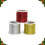 Metallic cord craft thread for jewelry making silver red 3