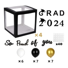 Graduation Party Decor LED 'Grad 2024' Letters with