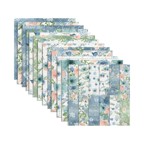 Aquarel bloemenkarton 12x12 inch 24 vellen 1