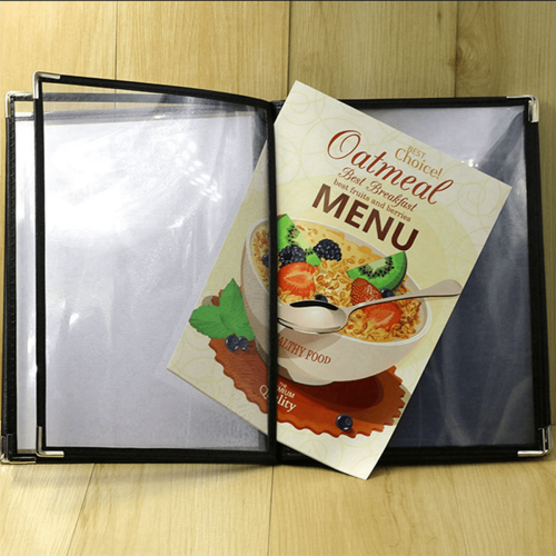 Transparente Speisekartenhüllen im A4-Buchstil, 3er-Pack 2