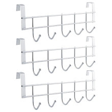 Pedty Over-Door Hanger Stainless Steel 3-Hook Rack