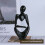 Thinker Statue Abstract Resin Sculpture Set of 3 4