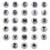 Acrylic Circle Letter Beads 3.5x7mm White 500 pcs 1