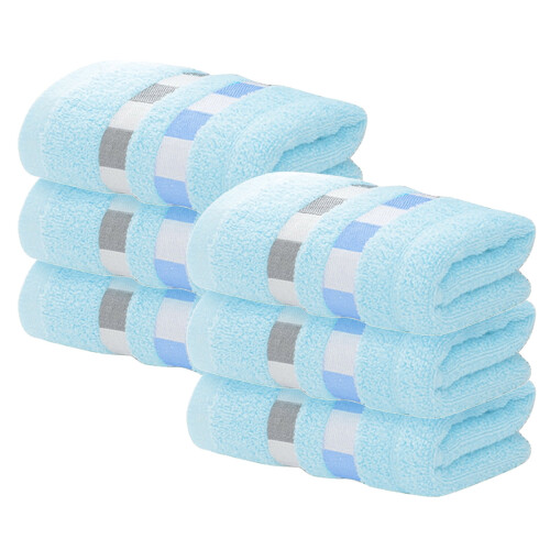 Bathroom Towel Set Soft Absorbent 6 pcs 3474 cm Light Blue
