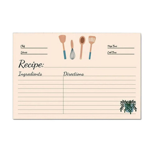 Cartolina para Cartões de Receitas, 10x15cm (4x6 polegadas), 100 folhas, 2 pacotes 1