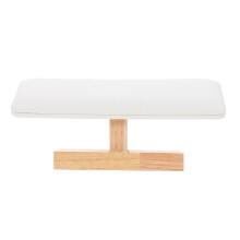 Wooden bracelet display stand with leather padding