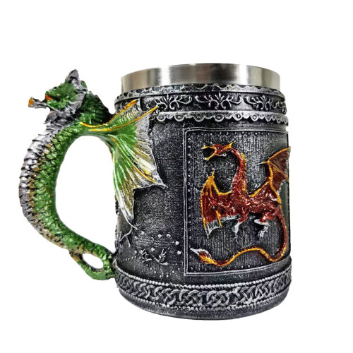 Flying Dragon Beer Mug Glass Bottle Cup 16 oz
