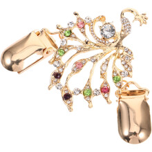 Metal shawl clip for women peacock design 1 piece