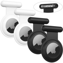 AirTag Holder Silicone Case 4 Pack Black White
