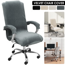 Velvet Plush Stretch Chair Cover with Armrest 1pc