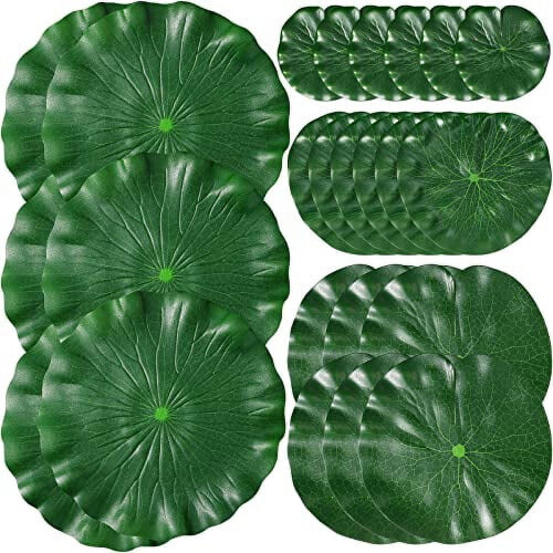 Artificial Floating Foam Lotus Leaves 24 pcs 4 sizes
