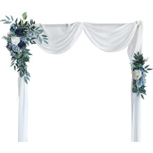 Artificial Wedding Arch Flowers Dusty Blue Roses with