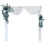 Artificial Wedding Arch Flowers Dusty Blue Roses with 1