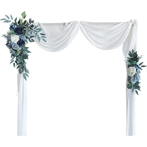 Artificial Wedding Arch Flowers Dusty Blue Roses with