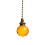 Crystal-style bathroom toilet pull chain handle orange 1