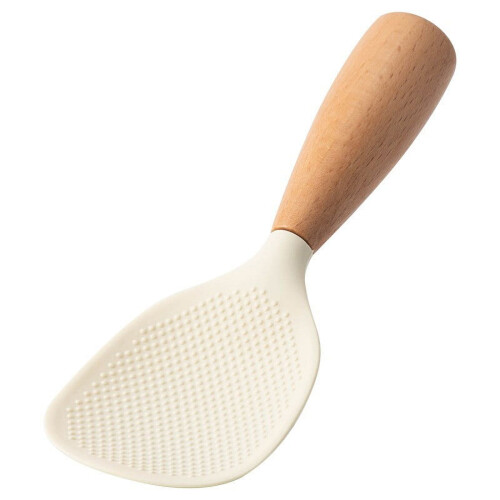 Silicone Rice Paddle with Wooden Handle 1 Piece