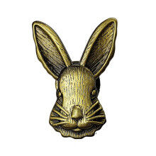 Rabbit-shaped zinc alloy door handle for children's room,