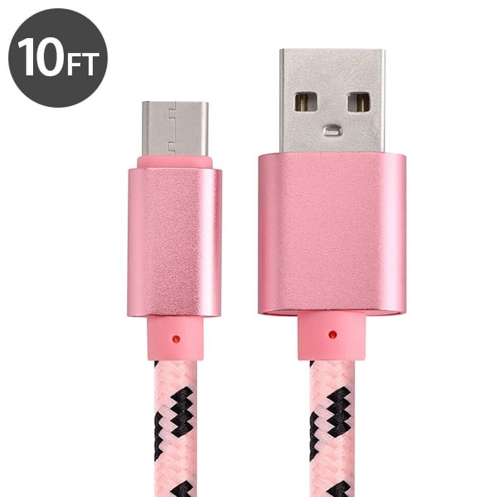 Freedomtech Usb-C To Usb-A Charging Cable Nylon Braided 10Ft 9314556550836