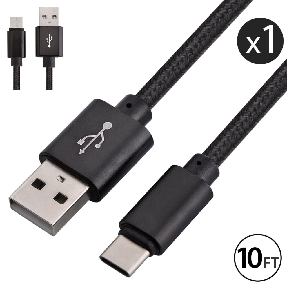 Usb-C To Usb-A Cable Nylon Braided 10Ft 9314556550447