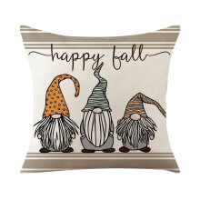 Flybaeast linen pillow case 18x18 inch pumpkin sunflower