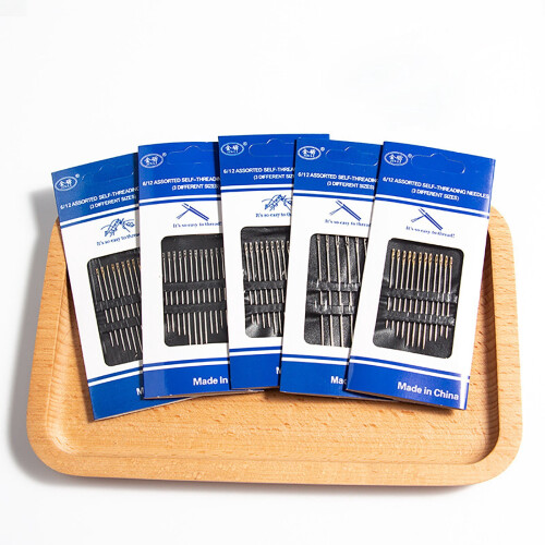 Stainless Steel Self-Threading Sewing Needles Set 12pcs 2