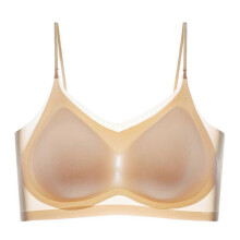 (XL, Skin Tone) Summer Seamless Ultra Thin Plus Size Ice Silk Comfort Bra Lightweight Sports Bra