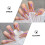 Hekezhi line pattern false nails full cover 48 pcs 5