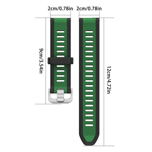 Silicone Watch Band Sweatproof Solid Color 20mm 1