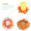 Artificial Maple Leaf Pumpkin Candle Ring Set of 4 6