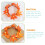 Artificial Maple Leaf Pumpkin Candle Ring Set of 4 4