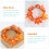Artificial Maple Leaf Pumpkin Candle Ring Set of 4 8