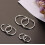Sterling Silver Hoop Earrings Set 3 Pairs 5